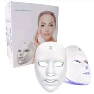 7 Colors LED Photon Skin Rejuvenation Facial Mask/  Anti-Aging/NIB/Gifts For Her